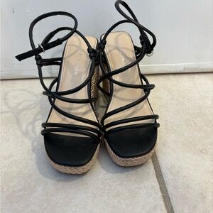 Marc Fisher Black Platform Sandals